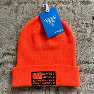 Columbia PHG Game American Flag Beanie NEW Hunter Blaze Orange deer elk duck